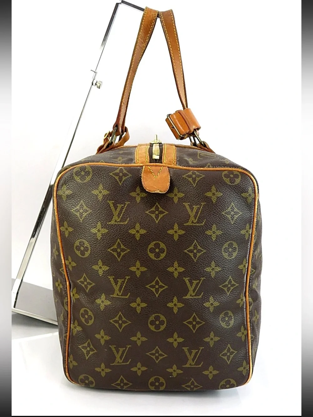 Louis Vuitton Brown & Tan Monogram Duffel Bag
